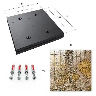 Designová skříňka na klíče Historická stará mapa