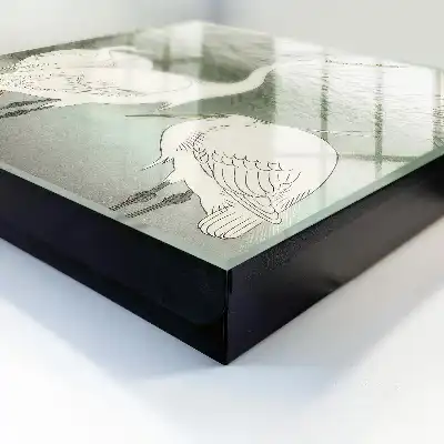 Designová skříňka na klíče Volavky a trávy