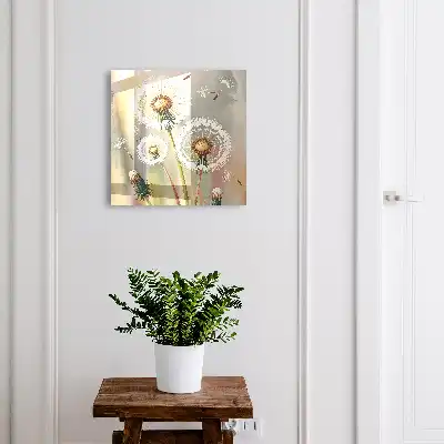 Designová skříňka na klíče Jemné pampelišky