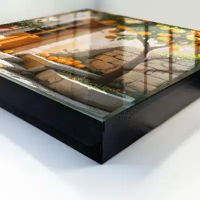 Designová skříňka na klíče Oranžová zahrada
