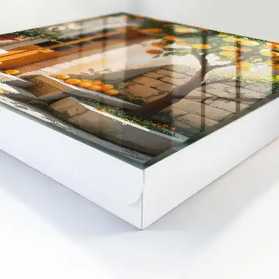 Designová skříňka na klíče Oranžová zahrada