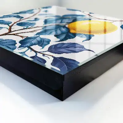 Designová skříňka na klíče Citron a listy