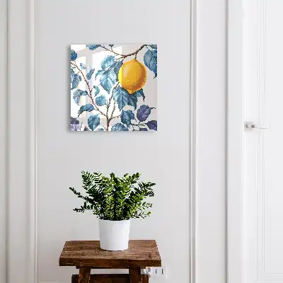 Designová skříňka na klíče Citron a listy