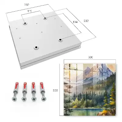 Designová skříňka na klíče Horská krajina