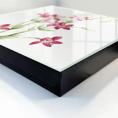 Designová skříňka na klíče Růžové květiny