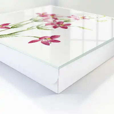Designová skříňka na klíče Růžové květiny