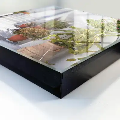 Designová skříňka na klíče Schody s rostlinami