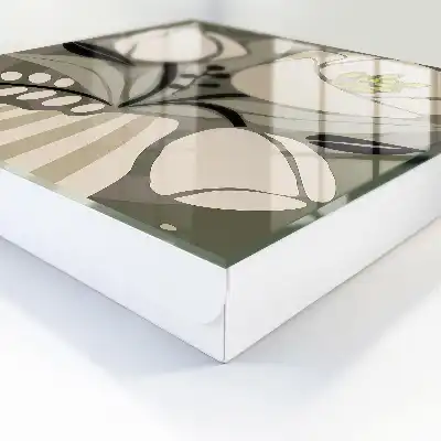Designová skříňka na klíče Béžové květiny