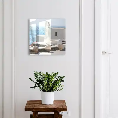 Designová skříňka na klíče Řecko bílé domy u moře