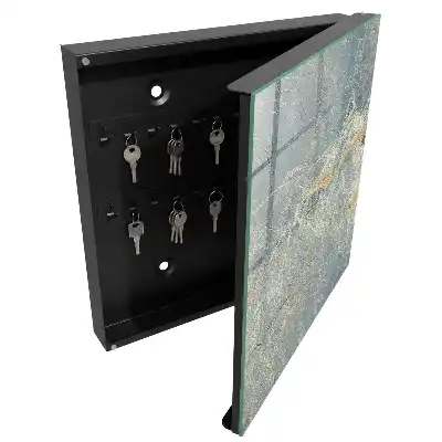 Designová skříňka na klíče Mramorová faktura