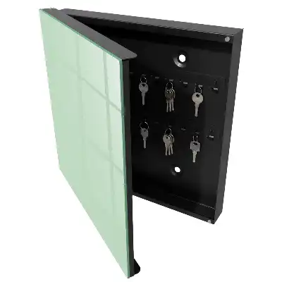 Designová skříňka na klíče Mátově zelená