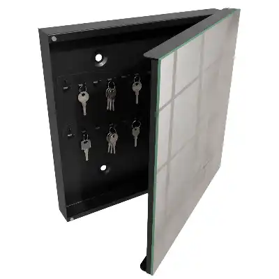 Designová skříňka na klíče Šedá textura