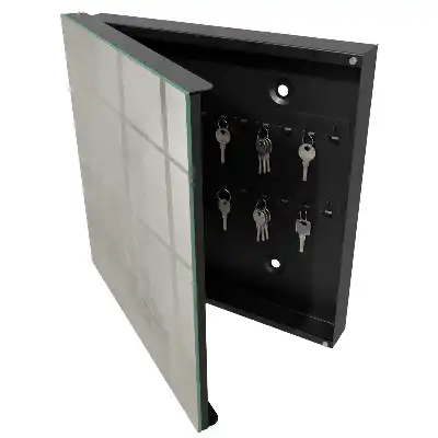 Designová skříňka na klíče Šedá textura