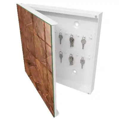 Designová skříňka na klíče Kamenná textura