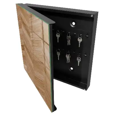 Designová skříňka na klíče Dřevěná rybí kost