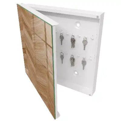 Designová skříňka na klíče Dřevěná rybí kost