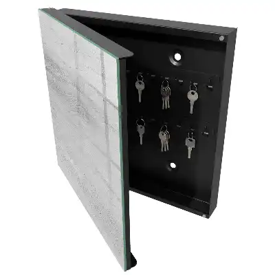 Designová skříňka na klíče Dřevěné vzory
