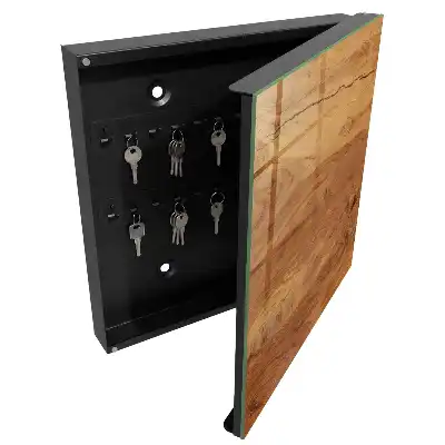 Designová skříňka na klíče Dřevěná textura