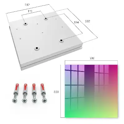 Designová skříňka na klíče Barevný gradient