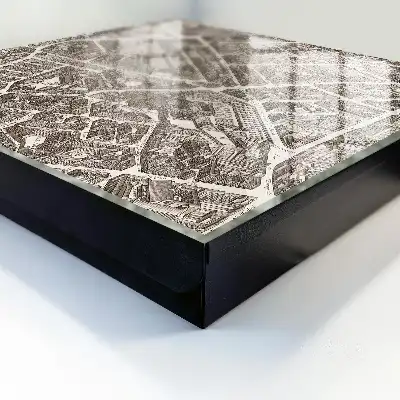 Designová skříňka na klíče Mapa města