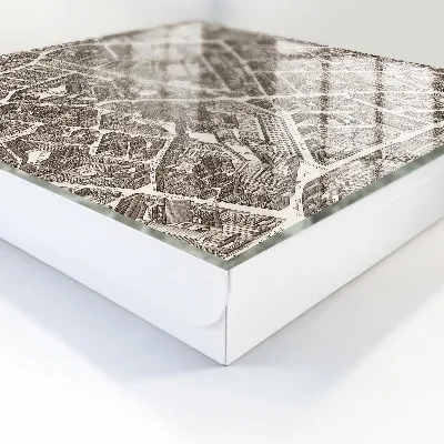 Designová skříňka na klíče s motivem mapy města