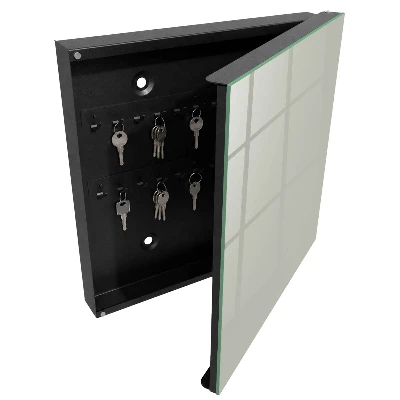 Designová skříňka na klíče v teplé šedé barvě
