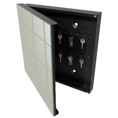 Designová skříňka na klíče v teplé šedé barvě