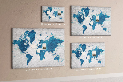 Nástěnka korková Mapa světa