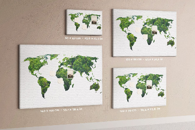 Korková nástěnka Mapa zeleného lesa