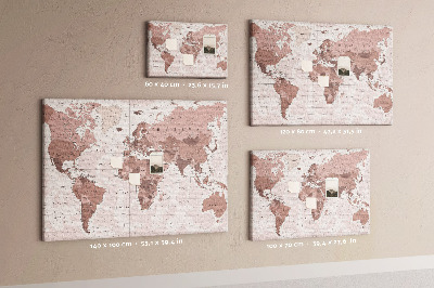 Korková nástěnka Stará mapa světa