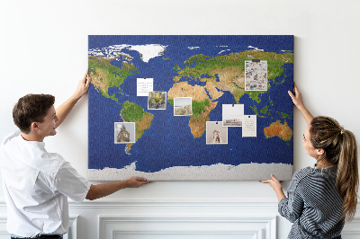 Dětská nástěnka Velká mapa světa