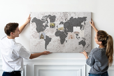 Nástěnka korková Map na světě