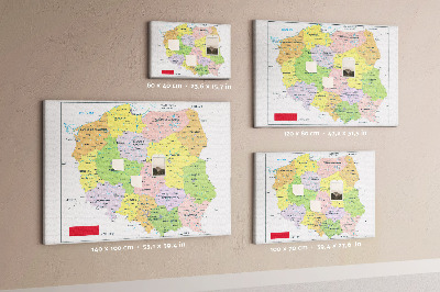 Korková nástěnka Mapa polska