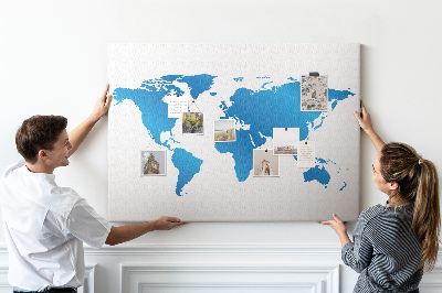 Korková nástěnka Mapa světa
