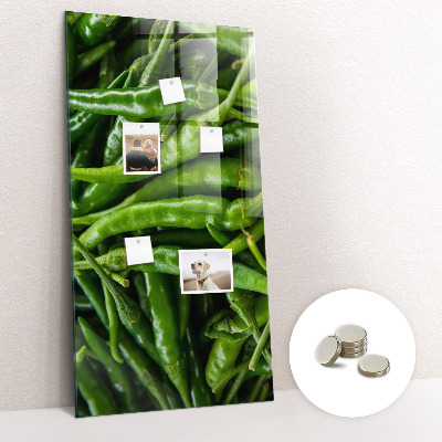 Magnetická tabule do kuchyně Zelené papriky