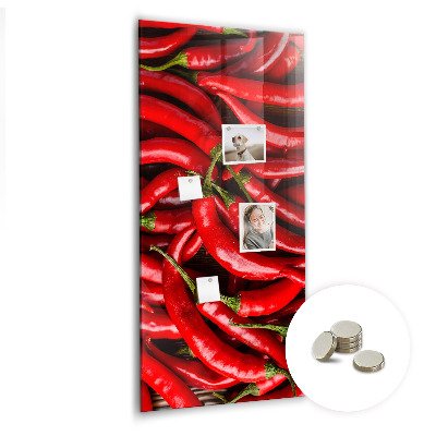 Magnetická tabule do kuchyně Chilli papričky