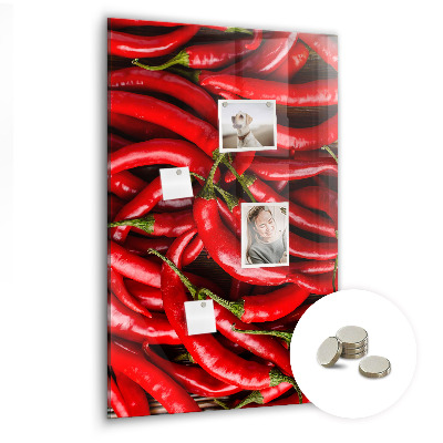 Magnetická tabule do kuchyně Chilli papričky