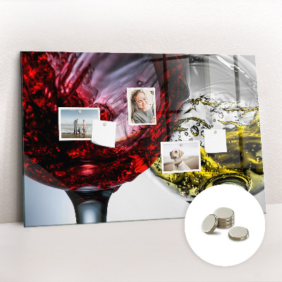 Magnetická tabule do kuchyně Sklenice vína