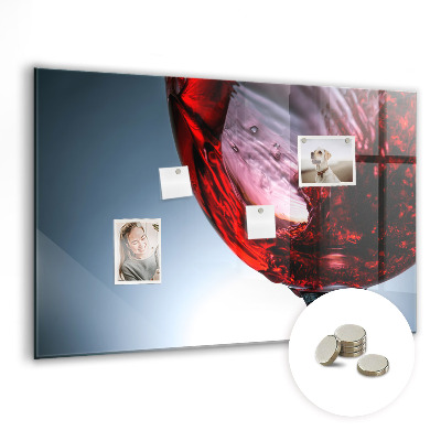 Magnetická tabule do kuchyně Sklenice vína