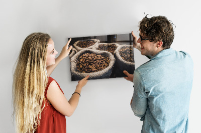 Magnetická tabule Kávové sáčky