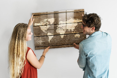 Magnetická tabule pro děti Palubní mapa světa