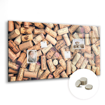 Skleněná magnetická tabule Zátky na víno