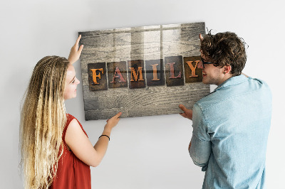 Magnetická tabule Rodinný nápis