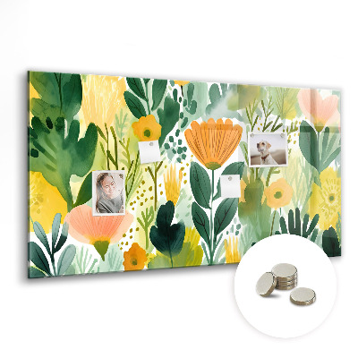 Magnetická tabule Akvarel květiny