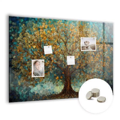 Designová magnetická tabule Mozaikový strom
