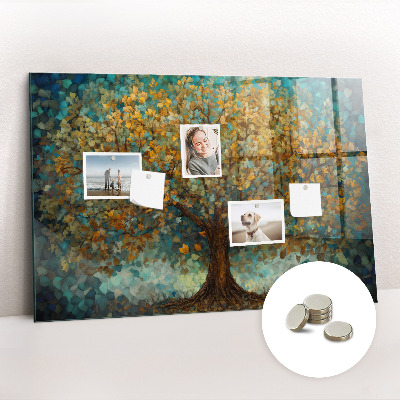 Designová magnetická tabule Mozaikový strom