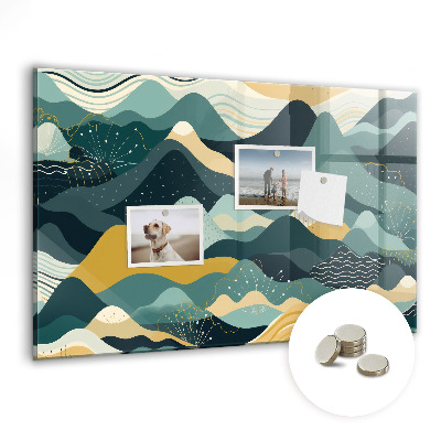 Designová magnetická tabule Ilustrativní hory