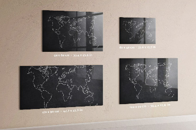 Magnetická tabule pro děti Obrys mapy světa