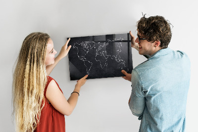 Magnetická tabule pro děti Obrys mapy světa