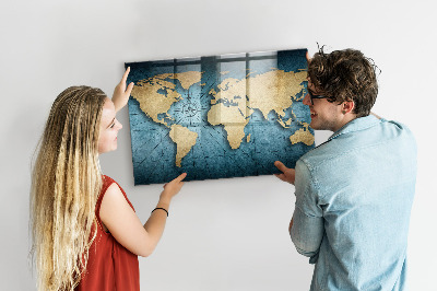 Magnetická tabule pro děti 3d mapa světa